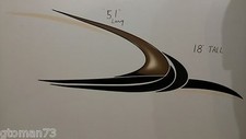 1LG RV MOTORHOME CAMPER FEMA TEARDROP  FRONT REAR DECAL STRIPE SWOOSH RUSHMORE