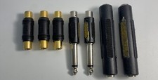 Lot of 7 Audio Connectors Jack Adaptors Female to Female, Female to Male