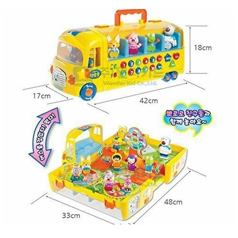 PORORO Melody School Bus & 10 Friends Figures Gift +Free Express Ship - Image 2 of 4