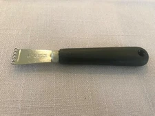 ECONOME INOX Citrus Zester Black Plastic Handle 5 1/2” Long Overall Made France 