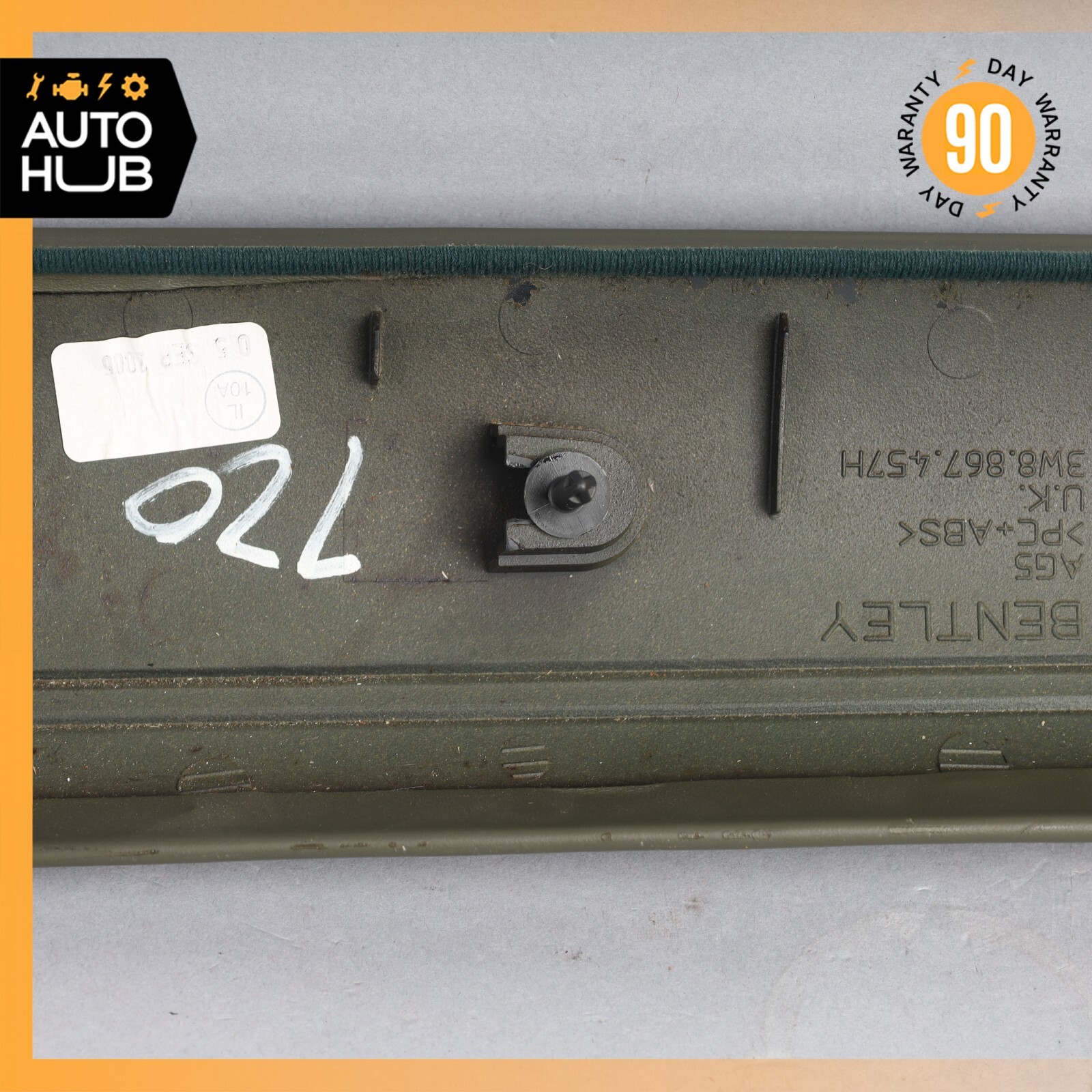 03-10 Bentley Continental GT Front Left Side Interior Trim Panel A Pillar OEM