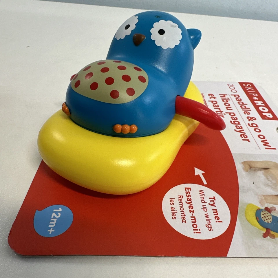 Juguete de baño para bebé Skip Hop, Zoo Paddle & Go Owl juguete de baño de cuerda NUEVO (Marcas) Foto 4 de 4