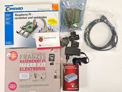 Raspberry Pi 3 Model B+ mit Netzteil + Alu-Gehäuse + Experimente + Maker-Kit