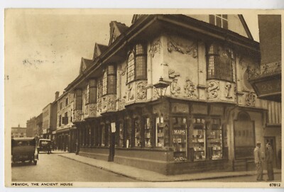 IPSWICH Suffolk Das alte Haus Vintage Postkarte E13