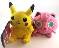 1998 Hasbro Pokemon PIKACHU  JIGGLYPUFF 39 5" Bean Bag Plush Toys Vintage