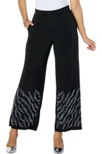 Antthony Embellished Studio Stretch Pull-On Pant Black
