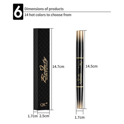 Automatic Double-Ended Lipstick Lip Liner Matte Non-Fading Makeup Set W ha1212 - Picture 18 of 23