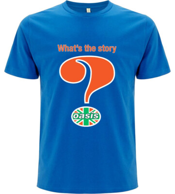 Oasis 'Question Mark' (Blau) T-Shirt - NEU & OFFIZIELL!