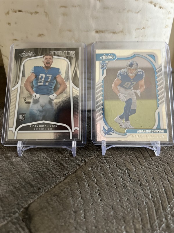 2022 Aiden Hutchinson RC. Lot Of 2 Absolute. Detroit Lions 🏈🔥📈