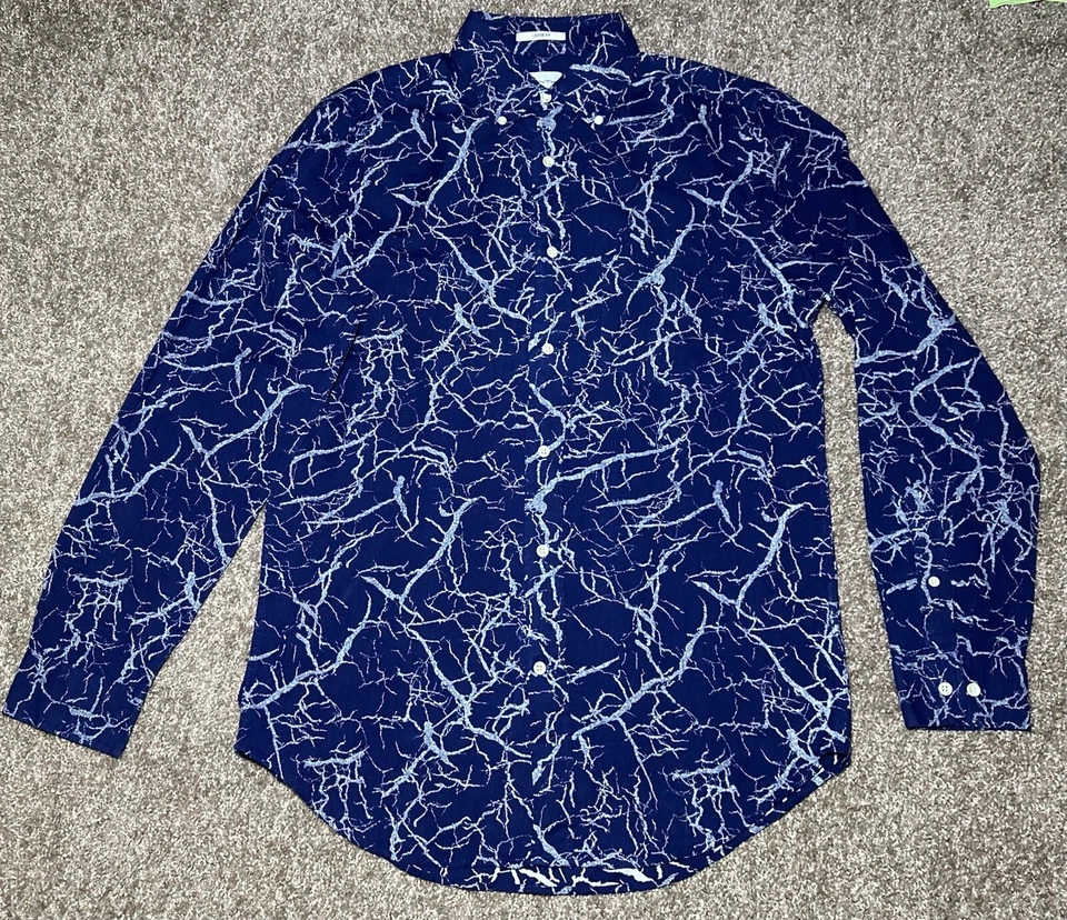 Camisa de vestir para hombre GANT Rugger con botones azul marino L/S ajuste suelto talla S Foto 4 de 4