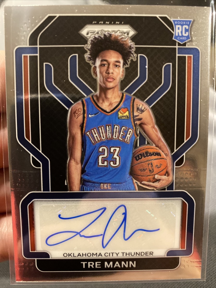 2021-22 Panini Prizm Tre Mann RC Rookie Auto OKC Thunder #RS-TRE 