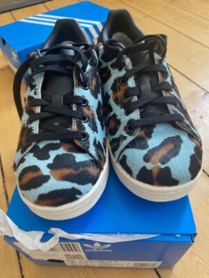 Adidas Stan Smith 36/2/3 Leo-Muster, blau, schwarz neu mit Karton