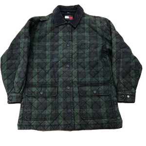 tommy hilfiger plaid puffer jacket