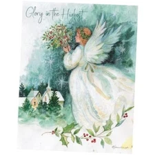  Companies, Angel of Christmas Boxed Christmas Cards (18 Pack) Decorative Box 