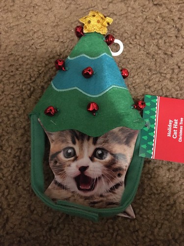Holiday Christmas Cat Hat / Christmas Tree/one Size Fits Only/ 1102 - Picture 3 of 8