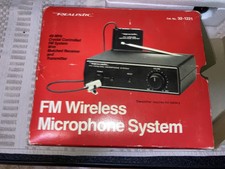 Microphone System Fm Wireless Realistic 32-1221 49 Mhz With Transmitter