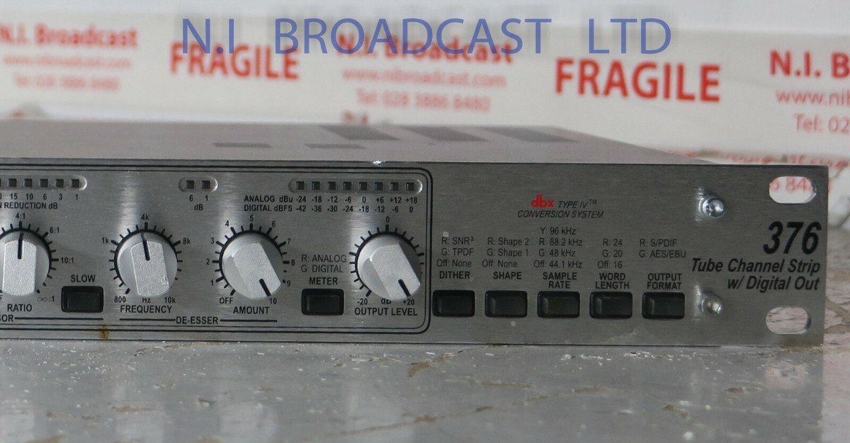Dbx 376 tube channel strip with analog and digital outputs | eBay
