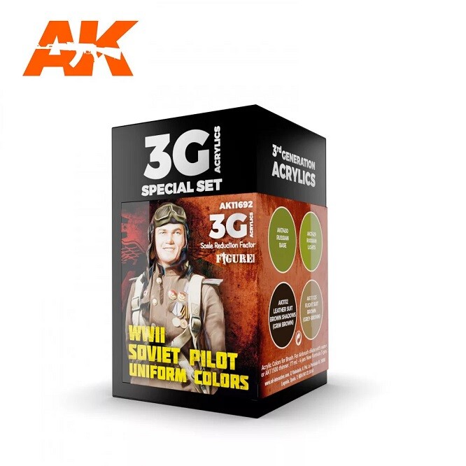 Ak Interactive AK11692 - WII Soviet Uniform Colors 3G 4x17ml