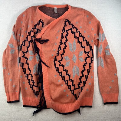 Vanity Open Front Cardigan Sweater Womens Size Medium Cotton