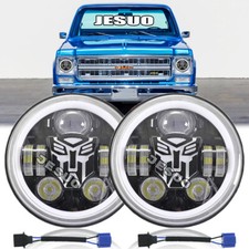 7inch Round Led Headlights Hi-lo Beam For Gmc C15 C25 C35 Pickup