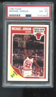 1989-90 Fleer #21 Michael Jordan PSA 8 Graded Basketball