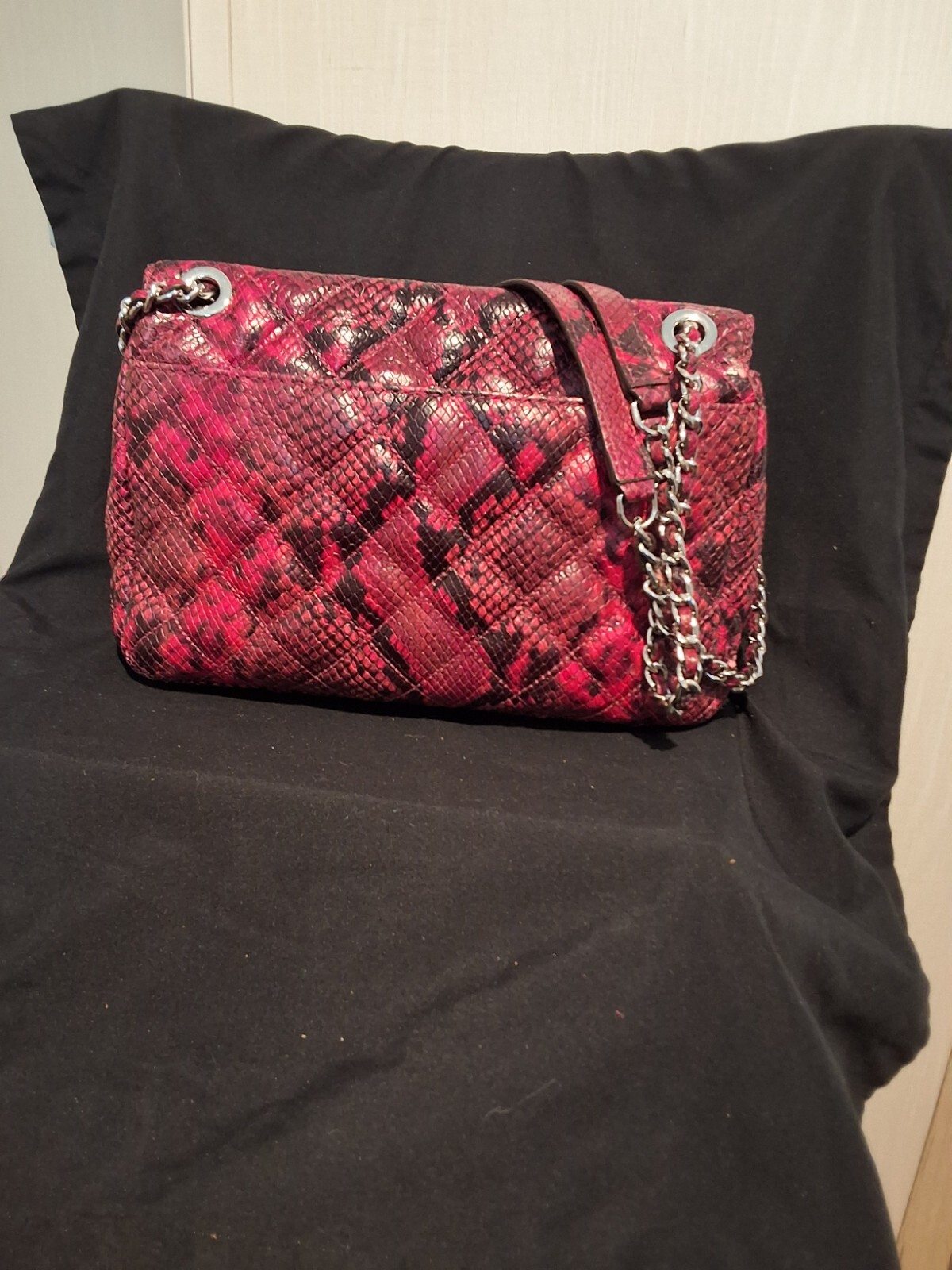 Michael Kors Burgundy Python Embossed Shoulder Bag - image 2