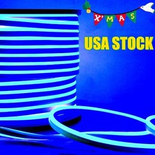 100ft 12V Flexible LED Strip Waterproof Sign Neon Light Rope Tube Building Decor