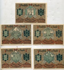 Pieniądze awaryjne: Saalfeld Turyngia 5 sztuk (846)