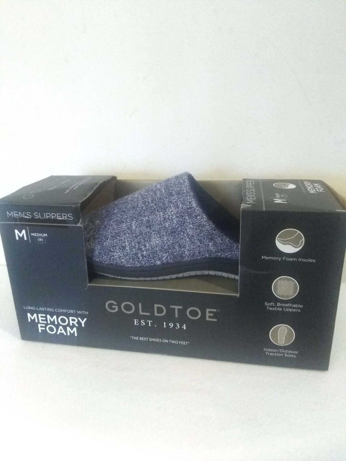 PANTOFOLA D’ORO GOLD Ciabatte Uomo Memory Foam Medium 8 9 Blu