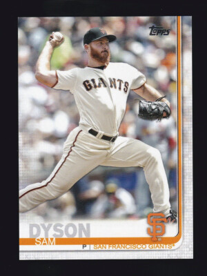 2019 Topps Series 2 #696 SAM DYSON San Francisco Giants 007/150 ADVANCED STATS