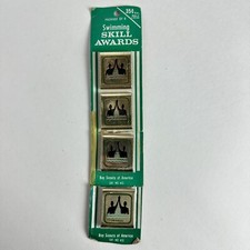 4 Vintage Boy Scouts of America SWIMMING Skill Award Metal Belt Slide Loop
