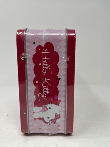 Hello Kitty 100 Piece Puzzle in Metal Lunchbox Tin Purse with Pink Teddy Bear - Picture 3 of 5