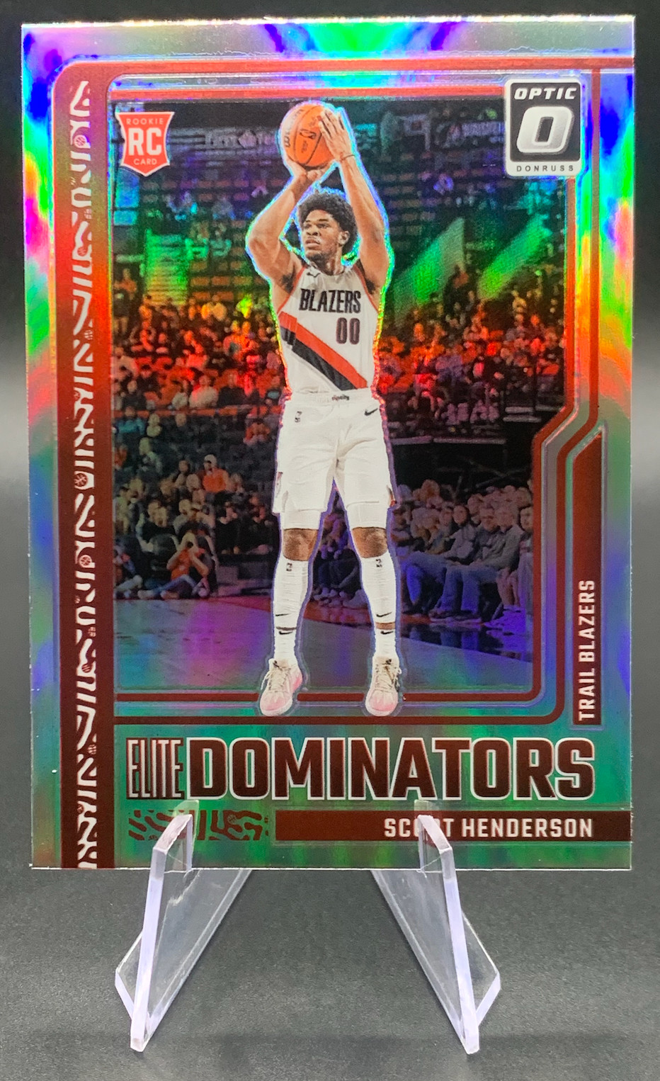 2023-24 Scoot Henderson RC #10 Donruss Optic Elite Dominators Holo Prizm Rookie