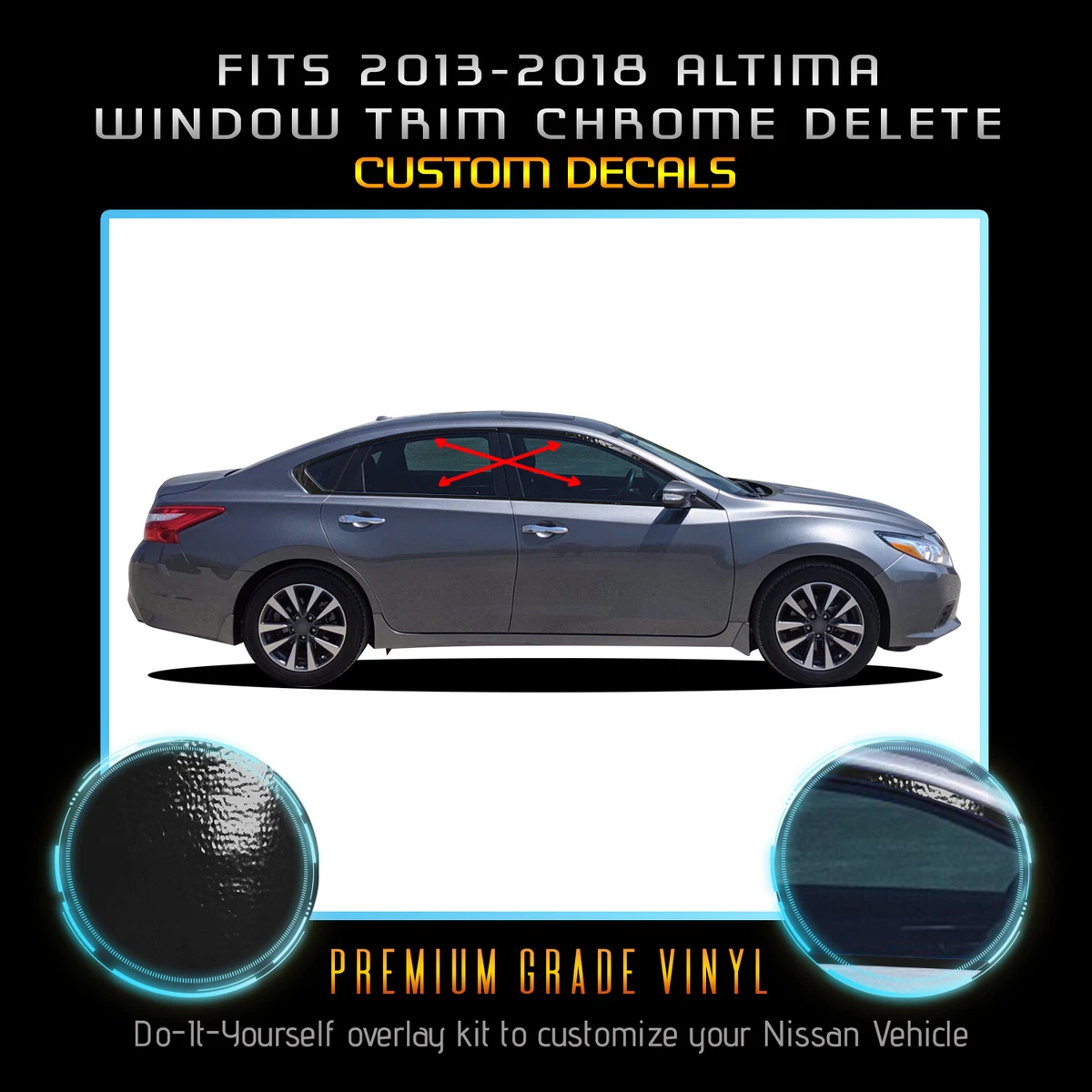 Nissan altima chrome window trim deals