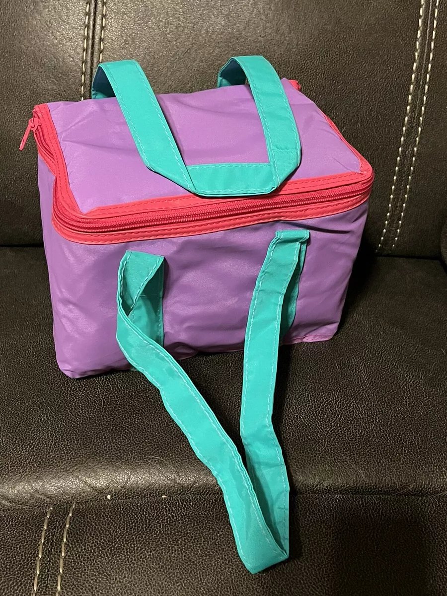 New Vintage Tupperware Insulated 6 Pack Cooler Lunch Bag Purple