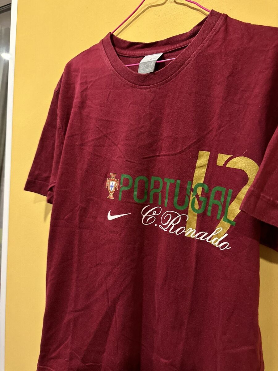 Nike Cristiano Ronaldo 17 Portugal Shirt L Red Gold Futbol Nike Cristiano Ronaldo 17 Portugal Shirt L Red Gold Futbol