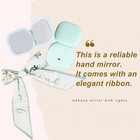 Makeup Mirror with Lights - Dual-Sided Green LED Pocket Mirror, 1X/5X Magnifying — photo 4