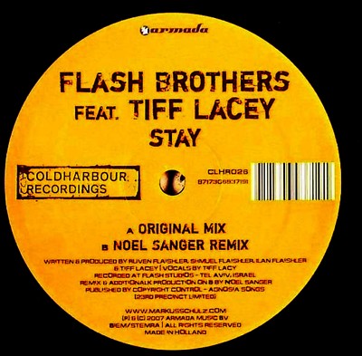 12'' - Flash Brothers Feat. Tiff Lacey - Stay (TRANCE) HOLLAND EDIT. 2007, MINT