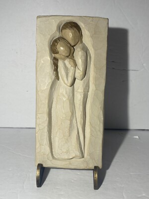 2002 Willow Tree EMBRACE Wall Plaque by Susan Lordi for Demdaco w/ Stand