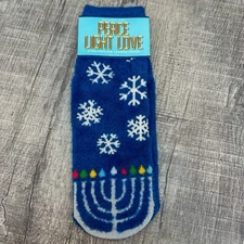 NEW Bath & Body Works Happy Hanukkah Shea-Infused Lounge Cozy Sock