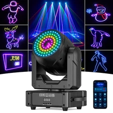 3D Animation Effect RGB Full Color 2W Laser Light Disco Stage Moving Head Light