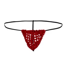 Zonbailon Men's Underwear Sexy Fishnet Hollow Thin Strap Elastic Thong