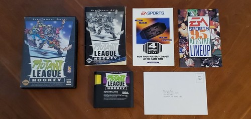 Mutant League Hockey Sega Genesis Videospiel komplett mit Box Handbuch EA Paper CIB!
