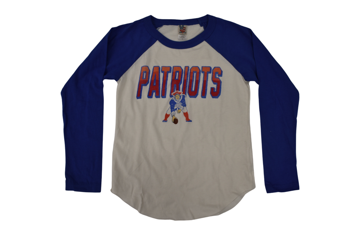 Junk Food Youth New England Patriots Football Raglan Shirt New XS