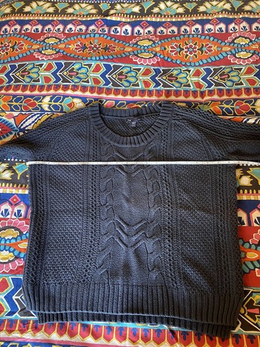 Gap navy cable knit crew neck sweater S - Bild 3 von 9