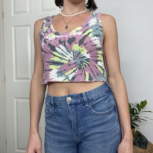 New With Tags | Colsie Tie Dye Print Crop Tank Top | Stretchy | Size Medium  | eBay