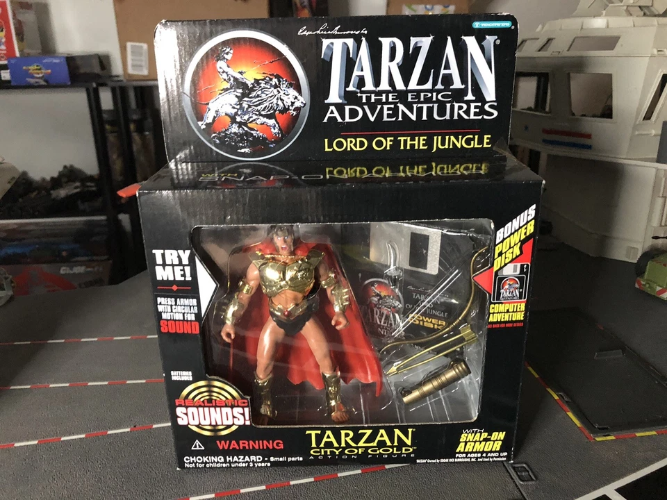 Lote de figuras de acción de colección Tarzán The Epic Adventures City of Gold Foto 3 de 4