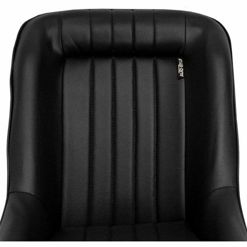 AS x1 Classic Car Retro Kit Sports Fixed Back Bucket Seat Black PVC inc slides - Afbeelding 6 van 10