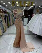 2025 Customized Heavy Crystals Beaded Evening Dresses Mermaid Long Prom Dress