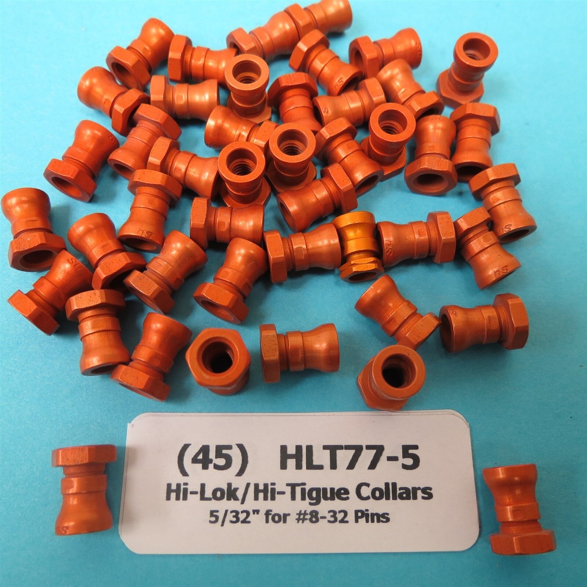 45 New) HLT77-5 Hi-Lok Collars for 5/32” Pins #8-32 Aircraft